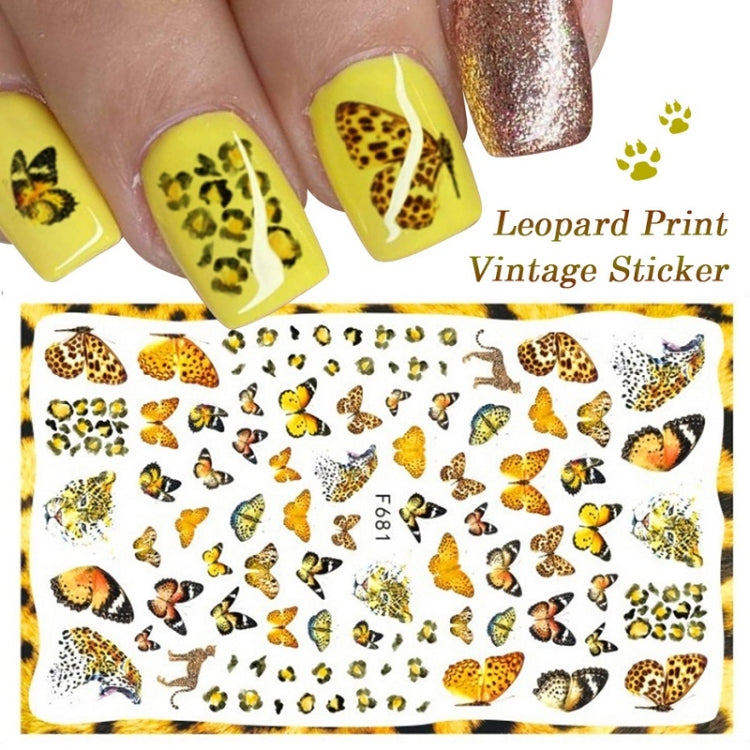 10pcs 3D Adhesive Butterfly Retro Rose Color Nail Art Sticker(F-666) - free shipping - PMC TechLife - Order now!