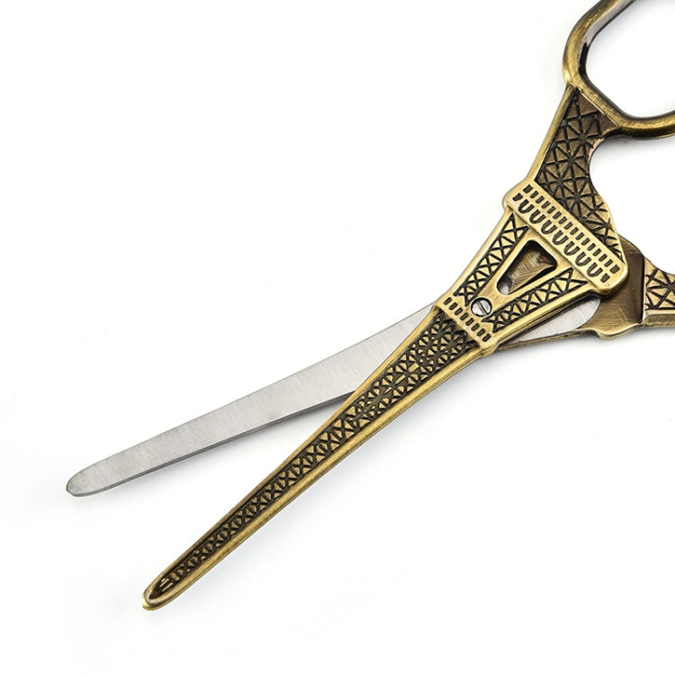 Stainless Steel Eiffel Tower Scissors Handmade Thread Tea Bag Scissors(Golden) - Burin &Cutting Knife by PMC Jewellery | Online Shopping South Africa | PMC Jewellery