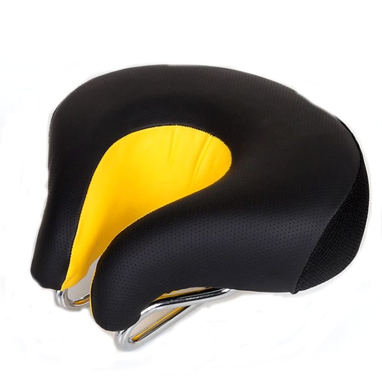 Noseless Bicycle Saddle Mountain Bike Thickened  Soft Cushion(Yellow) - Bicycle Saddle by PMC Jewellery | Online Shopping South Africa | PMC Jewellery