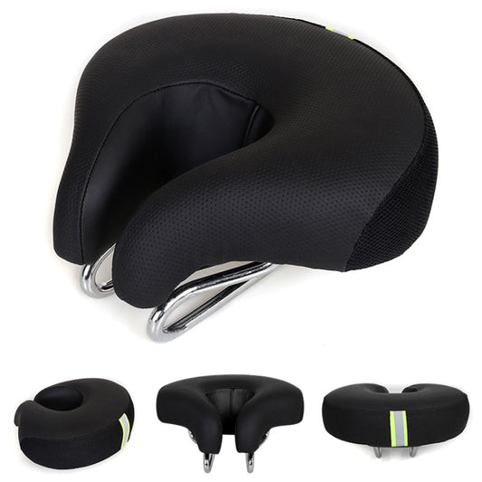 Noseless Bicycle Saddle Mountain Bike Thickened  Soft Cushion(Black) - Bicycle Saddle by PMC Jewellery | Online Shopping South Africa | PMC Jewellery