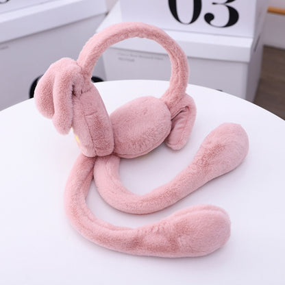 Cartoon Little Duck Ears Moving Winter Warm Earmuffs Press Airbag Earmuffs Cute Ear Warmer for Children, Size: One Size(Beige) - Bomber Hats by PMC Jewellery | Online Shopping South Africa | PMC Jewellery