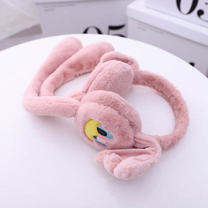 Cartoon Little Duck Ears Moving Winter Warm Earmuffs Press Airbag Earmuffs Cute Ear Warmer for Children, Size: One Size(Beige) - Bomber Hats by PMC Jewellery | Online Shopping South Africa | PMC Jewellery