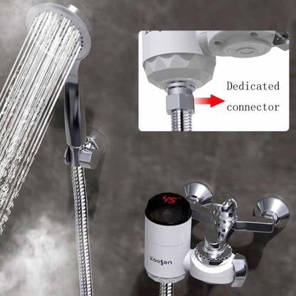 Zoosen Electric Hot Water Faucet Connection Type Instant Hot Water Faucet CN Plug, Style:White + Leak Protection - Faucets & Accessories by zoosen | Online Shopping South Africa | PMC Jewellery | Buy Now Pay Later Mobicred