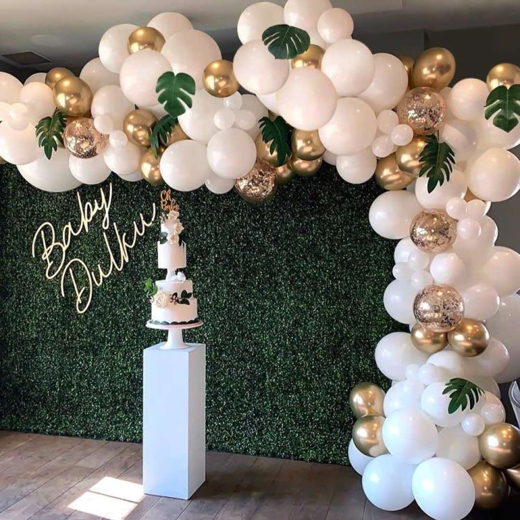 White Gold Party Theme Balloon Garland Set Birthday Wedding Decoration Balloon Set - Balloons by PMC Jewellery | Online Shopping South Africa | PMC Jewellery