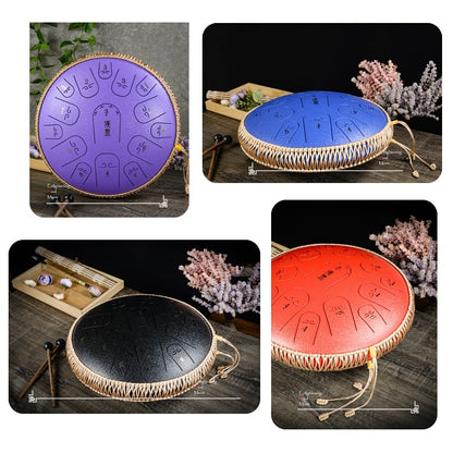 15-Tone Ethereal Drum 14-Inch Steel Tongue Drum Hollow Drum Sanskrit Drummer Disc(Purple) - Percussion Instruments by PMC Jewellery | Online Shopping South Africa | PMC Jewellery