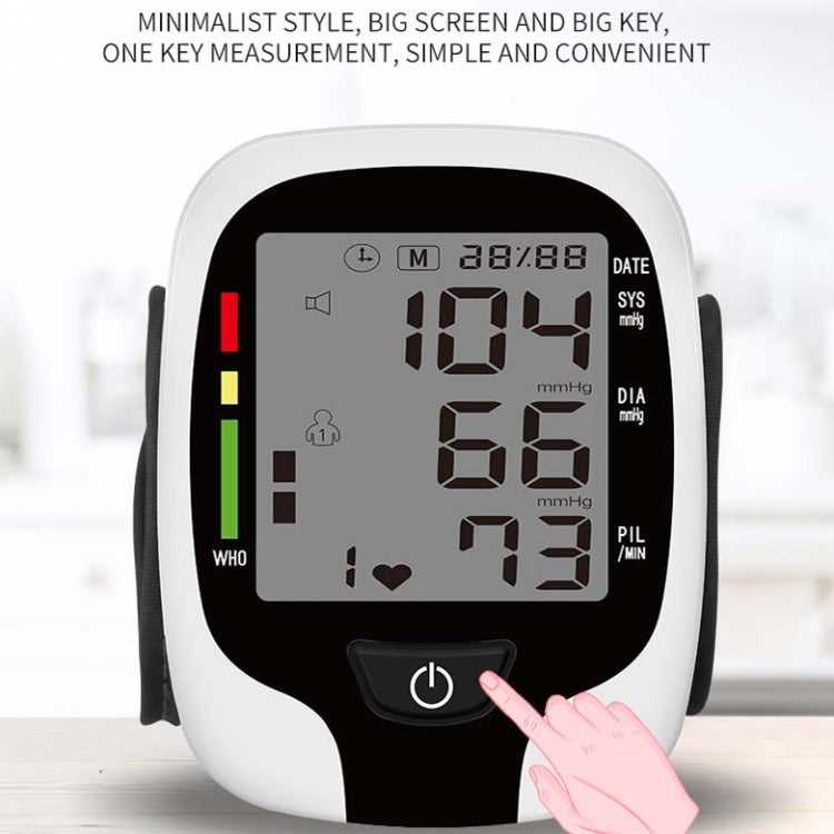 Wrist Type Electronic Blood Pressure Monitor Home Automatic Wrist Type Blood Pressure Measurement, Style: Live Voice Broadcast(White English) - Sphygmomanometer by PMC Jewellery | Online Shopping South Africa | PMC Jewellery