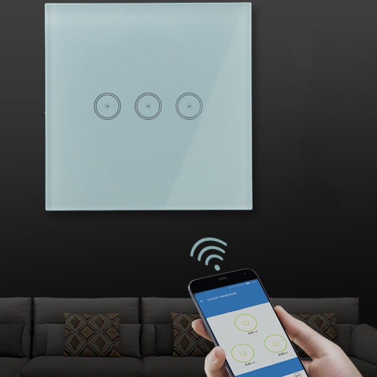 Wifi Wall Touch Panel Switch Voice Control Mobile Phone Remote Control, Model: Black 2 Gang (Zero Firewire Wifi ) - Smart Switch by PMC TechLife | Online Shopping South Africa | PMC TechLife