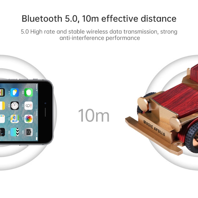 AS60 Retro Car Shape Wooden Subwoofer Mini Wireless Bluetooth Speaker(Dark Wood) - Mini Speaker by PMC TechLife | Online Shopping South Africa | PMC TechLife