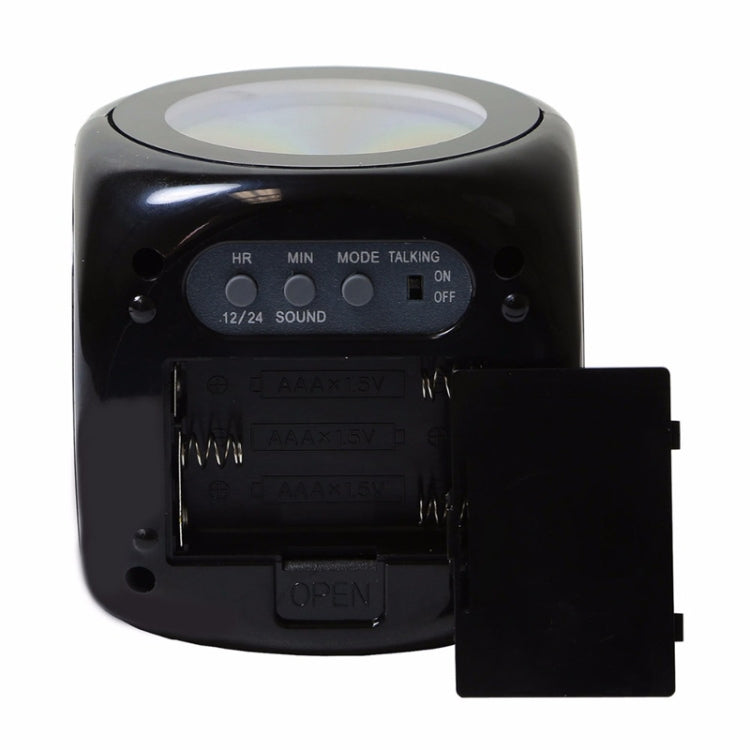 Multi-function LED Projection Alarm Clock Voice Talking Clock, Specification:White without USB cable - Wall Clock by PMC TechLife | Online Shopping South Africa | PMC TechLife