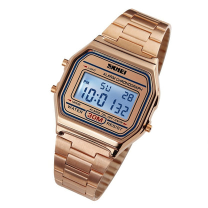 SKMEI 1123 Men Business Lightweight Watch Waterproof Steel Band Electronic Watch - Metal Strap Watches by SKMEI | Online Shopping South Africa | PMC Jewellery | Buy Now Pay Later Mobicred