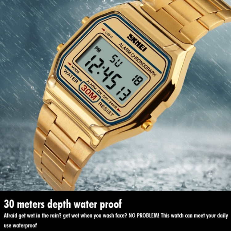 SKMEI 1123 Men Business Lightweight Watch Waterproof Steel Band Electronic Watch - Metal Strap Watches by SKMEI | Online Shopping South Africa | PMC Jewellery | Buy Now Pay Later Mobicred