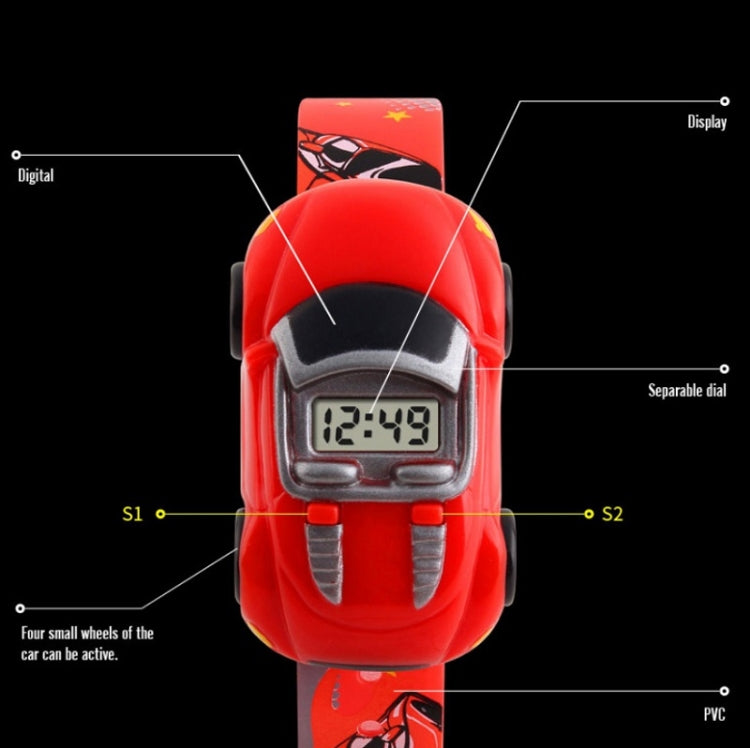 SKMEI 1241 Fashion Cute Cartoon Car Children Digital Watch(Yellow) - Cartoon Watches by SKMEI | Online Shopping South Africa | PMC Jewellery | Buy Now Pay Later Mobicred