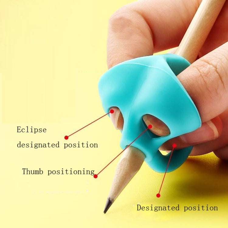 10pcs Children Calligraphy Posture Correction Grip Pen Tool Silicone Three-Finger Pencil Case, Random Colour Delivery - Corrector by PMC TechLife | Online Shopping South Africa | PMC TechLife