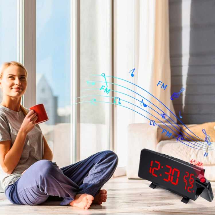 Three-color Projection Radio Alarm Clock USB Digital Alarm Clock Thermometer & Hygrometer - free shipping - PMC TechLife - Order now!