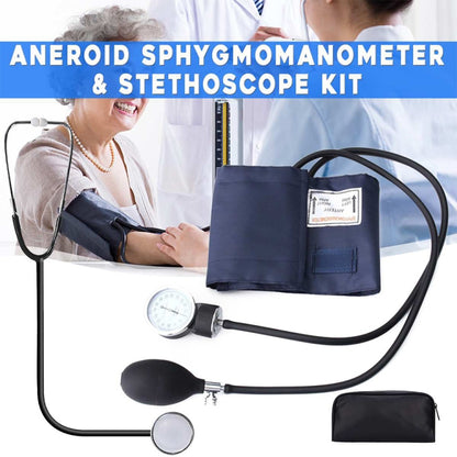 Manual Blood Pressure Watch With Stethoscope Double Tube Double Head Old Sphygmomanometer Arm Type Sphygmomanometer - Sphygmomanometer by PMC Jewellery | Online Shopping South Africa | PMC Jewellery