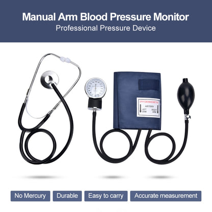 Manual Blood Pressure Watch With Stethoscope Double Tube Double Head Old Sphygmomanometer Arm Type Sphygmomanometer - Sphygmomanometer by PMC Jewellery | Online Shopping South Africa | PMC Jewellery