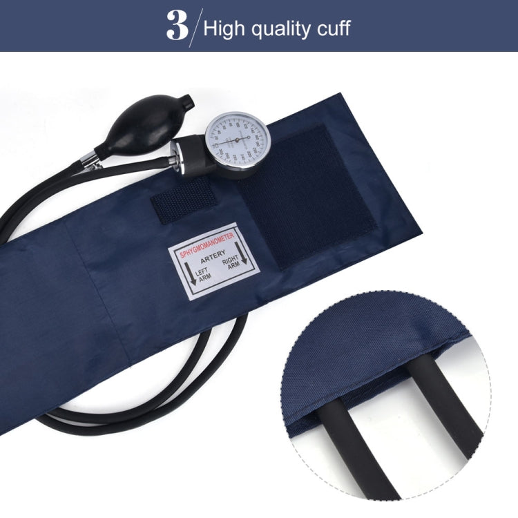 Manual Blood Pressure Watch With Stethoscope Double Tube Double Head Old Sphygmomanometer Arm Type Sphygmomanometer - Sphygmomanometer by PMC Jewellery | Online Shopping South Africa | PMC Jewellery