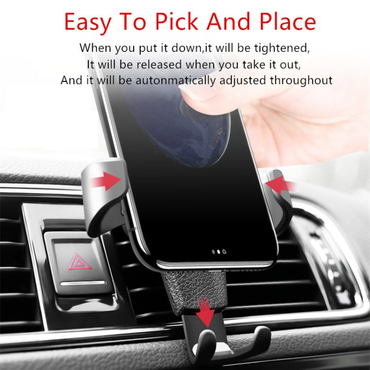 Car Air Vent Mount Gravity Phone Holder Universal Gravity Smartphone Support Black - Car Holders by PMC TechLife | Online Shopping South Africa | PMC TechLife