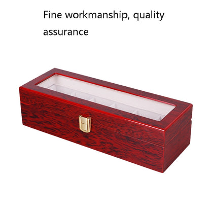 Wooden Baking Paint Watch Box Jewelry Storage Display Box(12-bit Full Carbon Paint) - Watch Storages by PMC Jewellery | Online Shopping South Africa | PMC Jewellery | Buy Now Pay Later Mobicred