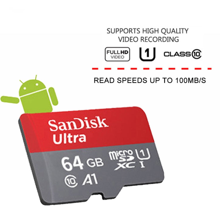 SanDisk A1 Monitoring Recorder SD Card High Speed Mobile Phone TF Card Memory Card, Capacity: 128GB-100M/S - Micro SD Card by SanDisk | Online Shopping South Africa | PMC Jewellery