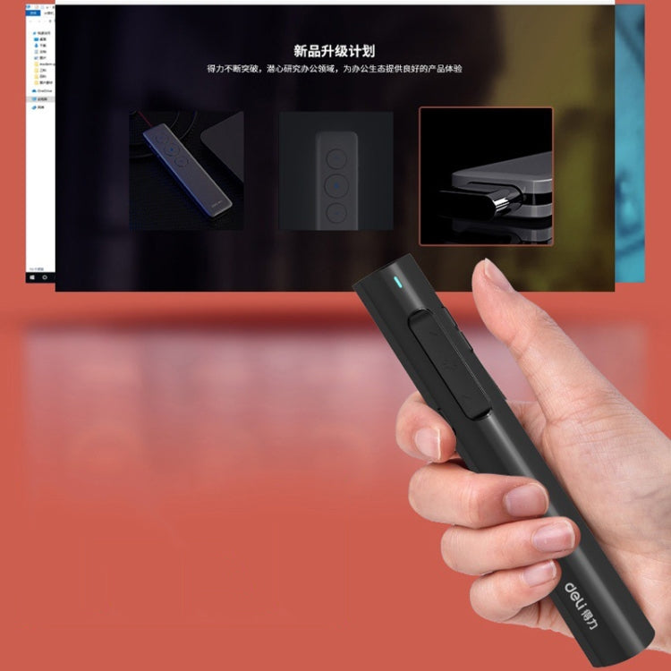 Deli 2.4G Flip Pen Business Presentation Remote Control Pen, Model: 2801G Black (Green Light) -  by Deli | Online Shopping South Africa | PMC TechLife | Buy Now Pay Later Mobicred