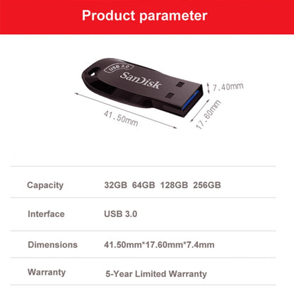 SanDisk CZ410 USB 3.0 High Speed Mini Encrypted U Disk, Capacity: 32GB - USB Flash Drives by SanDisk | Online Shopping South Africa | PMC Jewellery