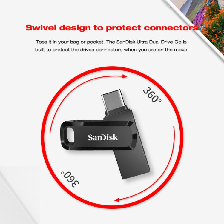 SanDisk Type-C + USB 3.1 Interface OTG High Speed Computer Phone U Disk, Colour: SDDDC3 Black Plastic Shell, Capacity: 256GB - USB Flash Drives by SanDisk | Online Shopping South Africa | PMC Jewellery | Buy Now Pay Later Mobicred