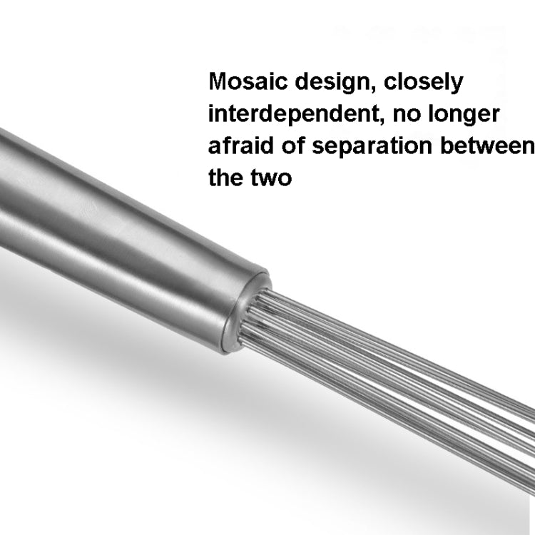 2 PCS Manual Whisk Stainless Steel Glass Bead Egg Whisk Kitchen Household Hand-Held Baking Tools Type B 12 Inch - Stirrer & Squeezer by PMC TechLife | Online Shopping South Africa | PMC TechLife