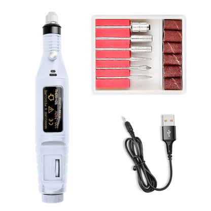 Mini Electrical Nail Grinding Machine USB Portable Electrical Grinder Set(USB White) - Grinding Tools & Accessories by PMC Jewellery | Online Shopping South Africa | PMC Jewellery