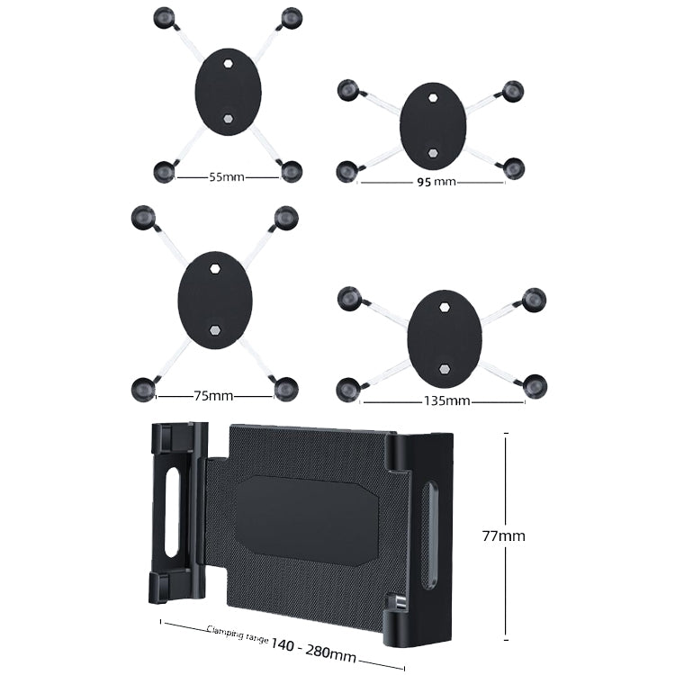 Curved Adhesive Car Instrument Table Bracket Car Mobile Phone Bracket Plastic Clamp Arm Style: Small 4 Claw - free shipping - PMC TechLife - Order now!