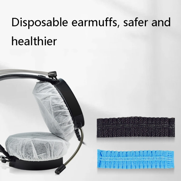 50 Pairs Earphone Disposable Dust Cover Game Headset Non-Woven Protective Cover(50 Pairs of Independent (Black)) - Earmuff & Pad by PMC Jewellery | Online Shopping South Africa | PMC Jewellery