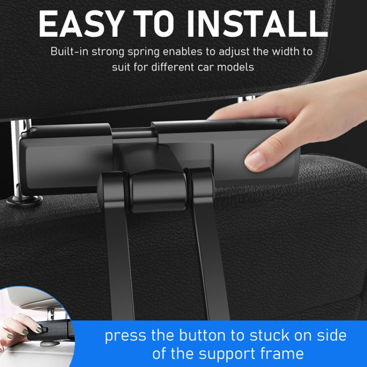 Pb-48 Car Post-Row Back Pillow Mobile Phone Holder Back Seat Flat Telescopic Bracket(Black) - Universal Car Holders by PMC TechLife | Online Shopping South Africa | PMC TechLife | Buy Now Pay Later Mobicred