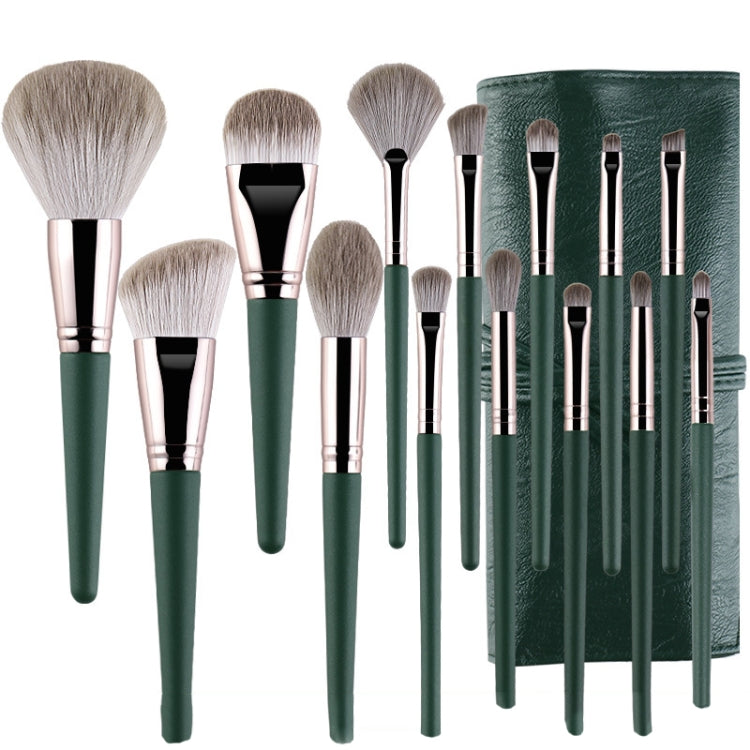 Soft Wooden Handle Makeup Brush Beauty Tools, Specification: With Strap Brush Bag - Makeup Brushes by PMC Jewellery | Online Shopping South Africa | PMC Jewellery