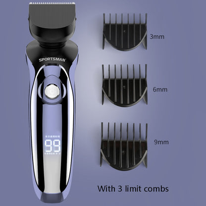 Sportsman SM-530 Electric Men Shaving Knife Multi-Function Base Charging Digital Water Washing Razor, Specification: US Plug(Purple) - Electric Shavers by SPORTSMAN | Online Shopping South Africa | PMC Jewellery