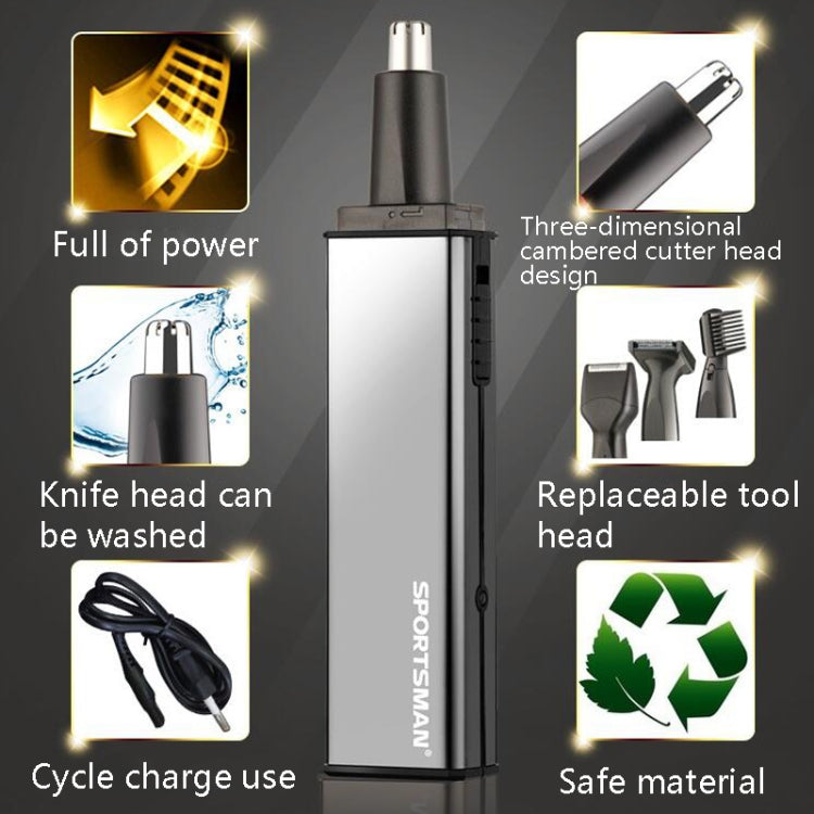 Sportsman SM-416 Electric Mini Shaving Knife Eyebrow Trimming Knife Charging USB Nose Hair Trimmer, Specification: EU Plug - Electric Shavers by Sportsman | Online Shopping South Africa | PMC Jewellery | Buy Now Pay Later Mobicred