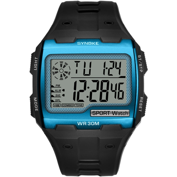 SYNOKE Square Sarge Screen Display Luminous Multifunctional Outdoor Men Sports Watch Digital Watch(Upgraded Version Blue) - LED Digital Watches by SYNOKE | Online Shopping South Africa | PMC Jewellery | Buy Now Pay Later Mobicred