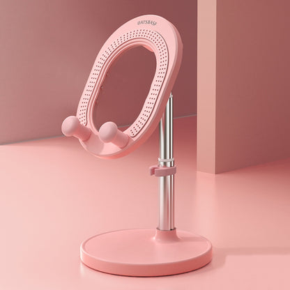 OATSBASF Live Telescopic Desktop Compact Portable Phone Holder, Standard: Bracket Pink - Desktop Holder by OATSBASF | Online Shopping South Africa | PMC Jewellery