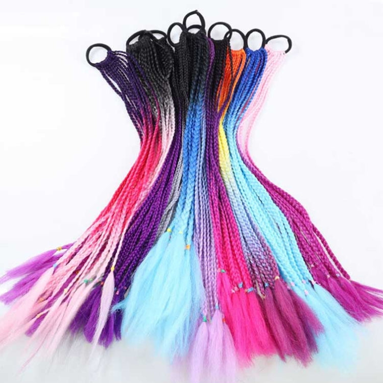 2 PCS FQXBMW Colorful Braid Hair Band Wigs Corn Silk Colorful Dreadlocks Ponytail, Color: 24 - Wigs by PMC Jewellery | Online Shopping South Africa | PMC Jewellery