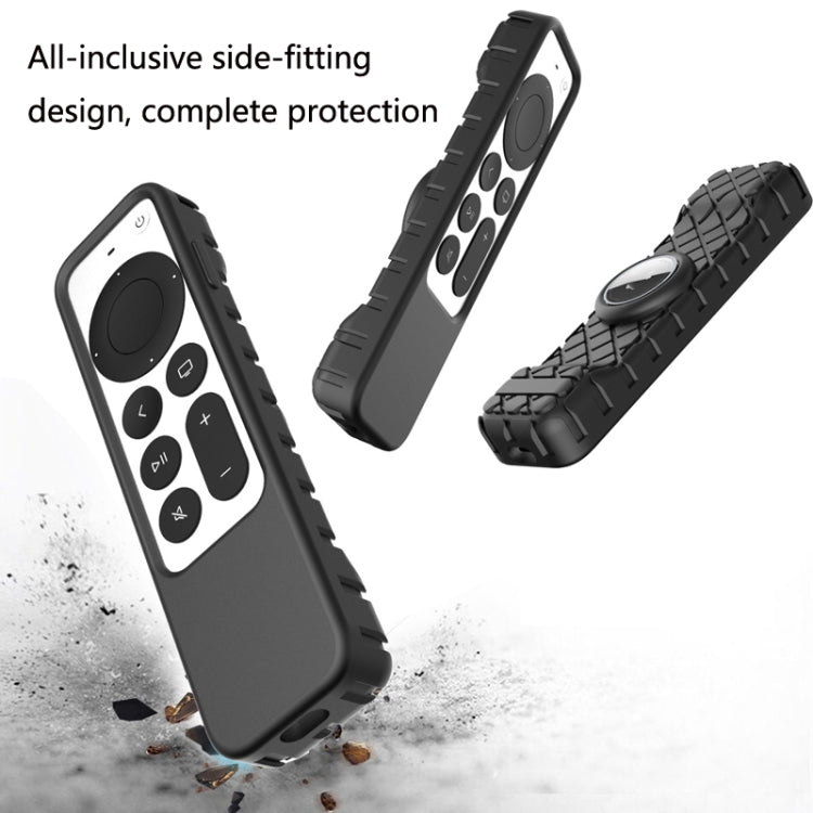 2 PCS Remote Control All-Inclusive Protective Cover, Applicable Model: For Apple TV 4K(Black) - Remote Control Covers by PMC TechLife | Online Shopping South Africa | PMC TechLife