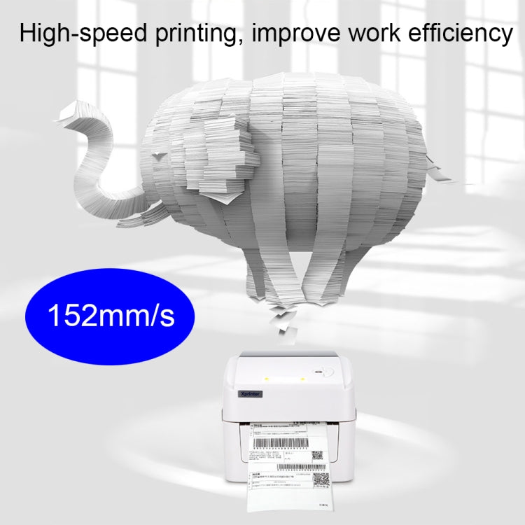Xprinter XP-420B 108mm Express Order Printer Thermal Label Printer, Style:USB+LAN Port(UK Plug) - Printer by Xprinter | Online Shopping South Africa | PMC Jewellery