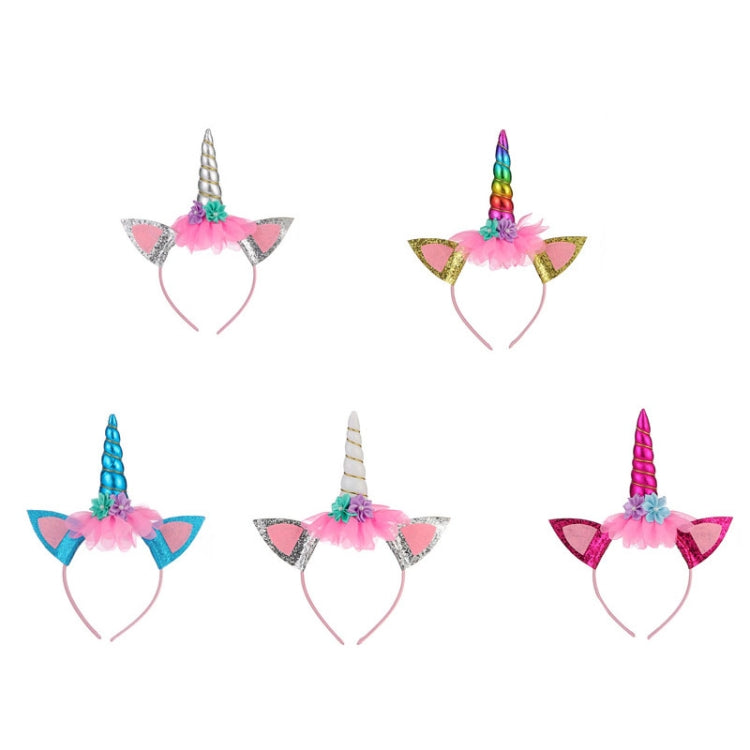 Unicorn Headband Children Birthday Festival Party Hair Accessories(Blue 1) - Holiday Decorations by PMC Jewellery | Online Shopping South Africa | PMC Jewellery