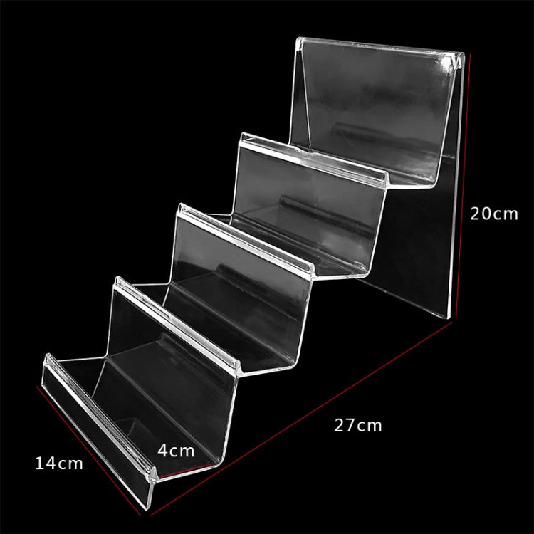 10 PCS Thickened Transparent Wallet Holder Plastic Phone Mask Display Stand Counter Display Stand,Specification: No. 4 4 Layer - Desktop Holder by PMC Jewellery | Online Shopping South Africa | PMC Jewellery