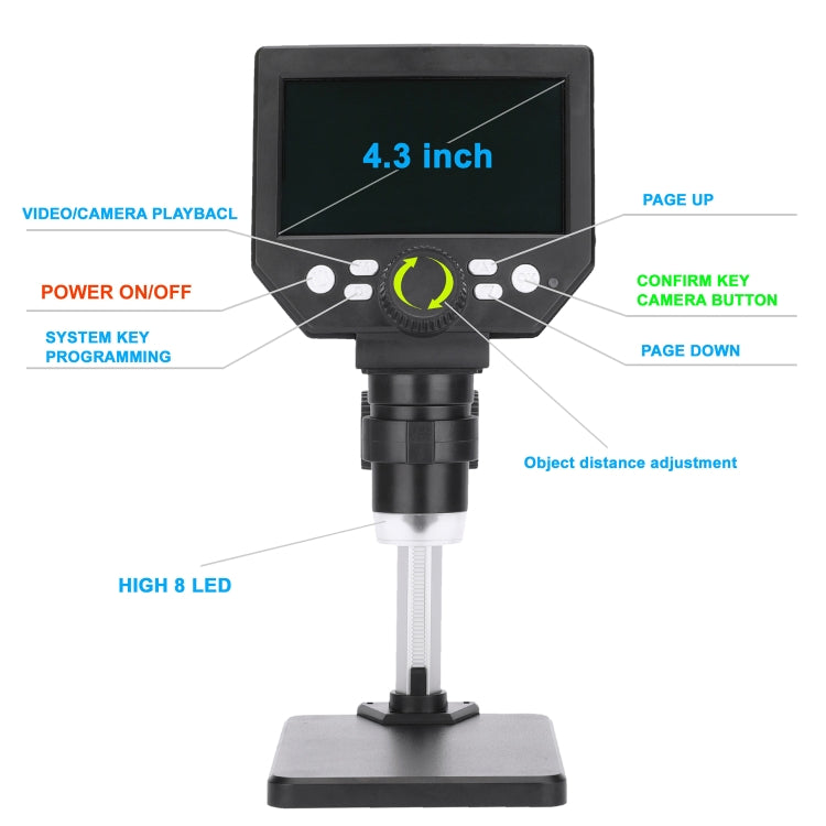 G1000 Digital Microscope HD Mobile Phone Repair Electron Microscope, Specification: Aluminum Plastic Bracket - free shipping - PMC TechLife - Order now!
