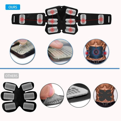 1082 EMS Muscle Training Abdominal Muscle Stimulator Home Fitness Belt(8 Pieces Blue Human Word Belt) - Fitness Equipments by PMC Jewellery | Online Shopping South Africa | PMC Jewellery