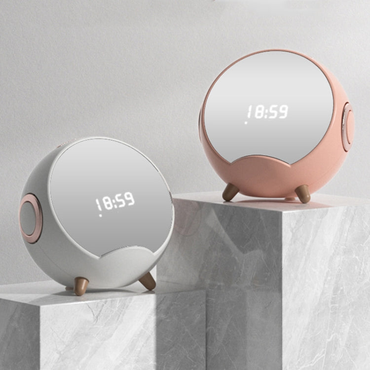 Mini Desktop Multi-Function Smart Wireless Charging Bluetooth Speaker with Alarm Clock & Phone Holder Function(Pink) - free shipping - PMC TechLife - Order now!