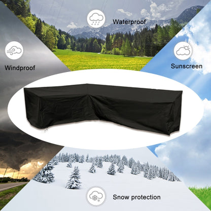 Outdoor Garden Furniture Corner Sofa Cover Dustproof Table Cover, Size: 215x215x87cm(Black) - Dust Covers by PMC Jewellery | Online Shopping South Africa | PMC Jewellery