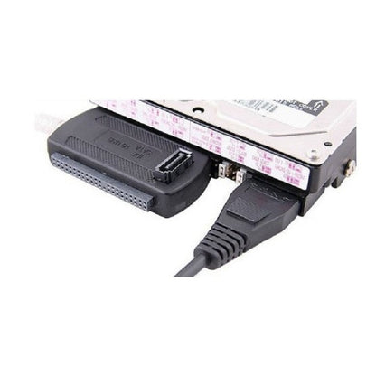 YP009 Three-Purpose USB to IDE/SATA Easy Drive Cable Hard Disk Drive Data Cable with Power Supply(UK Plug Set) - USB to IDE / SATA by PMC Jewellery | Online Shopping South Africa | PMC Jewellery