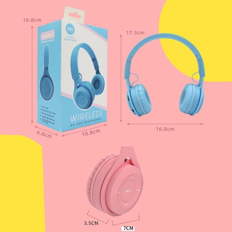 M6 Wireless Bluetooth Headset Folding Gaming Stereo Headset With Mic(Yellow) - Headset & Headphone by PMC TechLife | Online Shopping South Africa | PMC TechLife