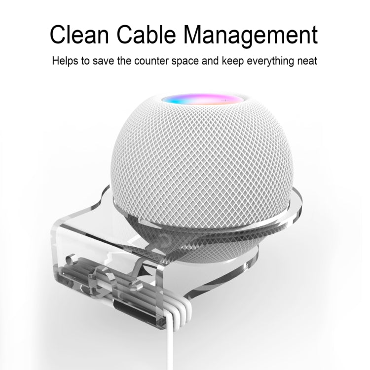 JP02Y Wall-Mounted / Desktop Acrylic Bracket For Apple HomePod Mini(White) - Speaker Bracket by PMC TechLife | Online Shopping South Africa | PMC TechLife