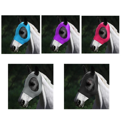 MMZ-001 Breathable Horse Mask Mosquito Insect And Fly Mask Equestrian Supplies(Blue) - Horse Racing by PMC Jewellery | Online Shopping South Africa | PMC Jewellery